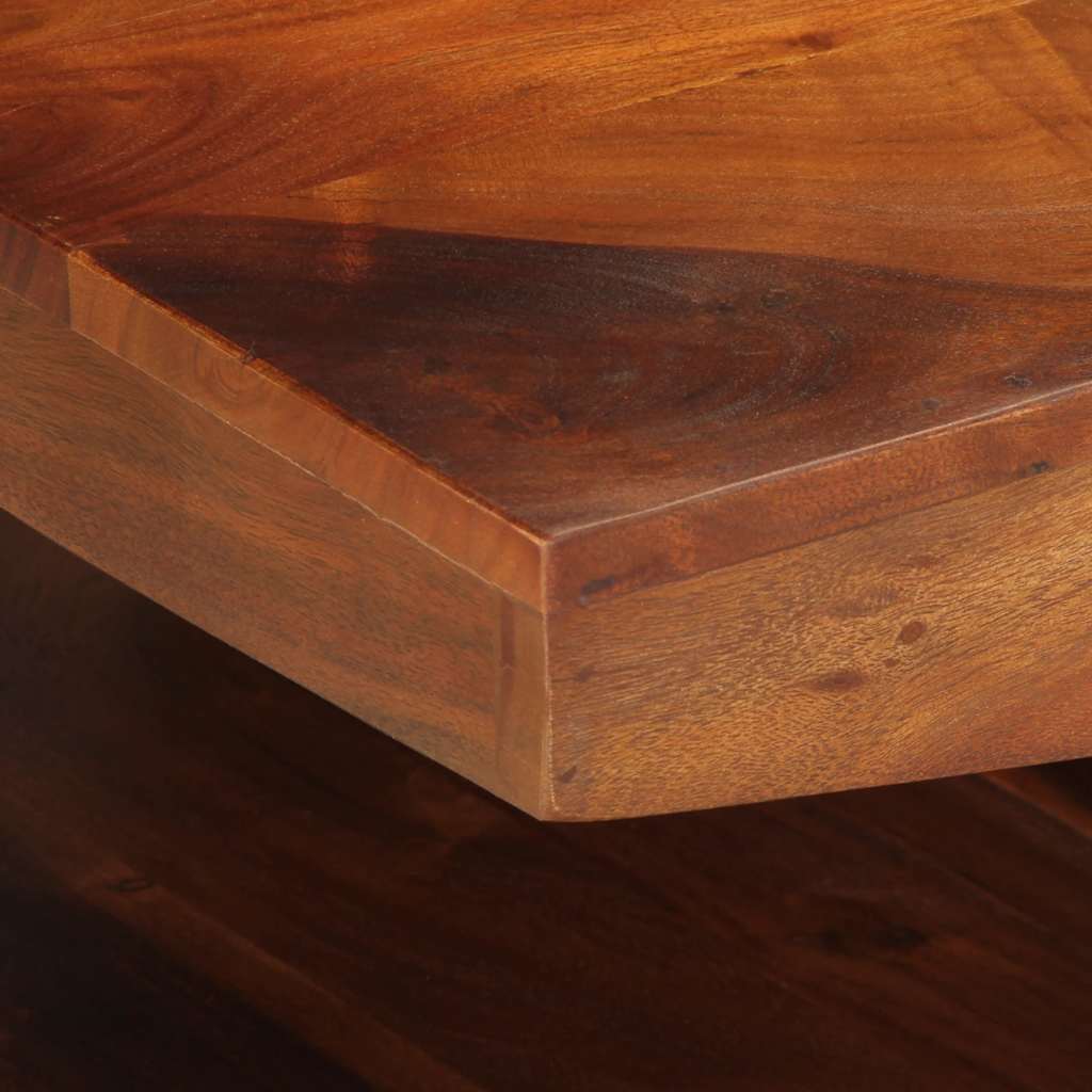 Mesa De Centro De Madera Maciza 90x60x30 Cm Acacia_3