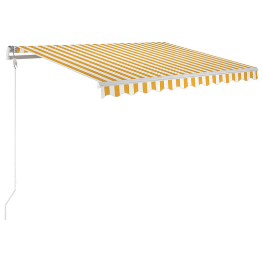 Toldo Automático Led Sensor De Viento Amarillo Blanco 300x250cm_0