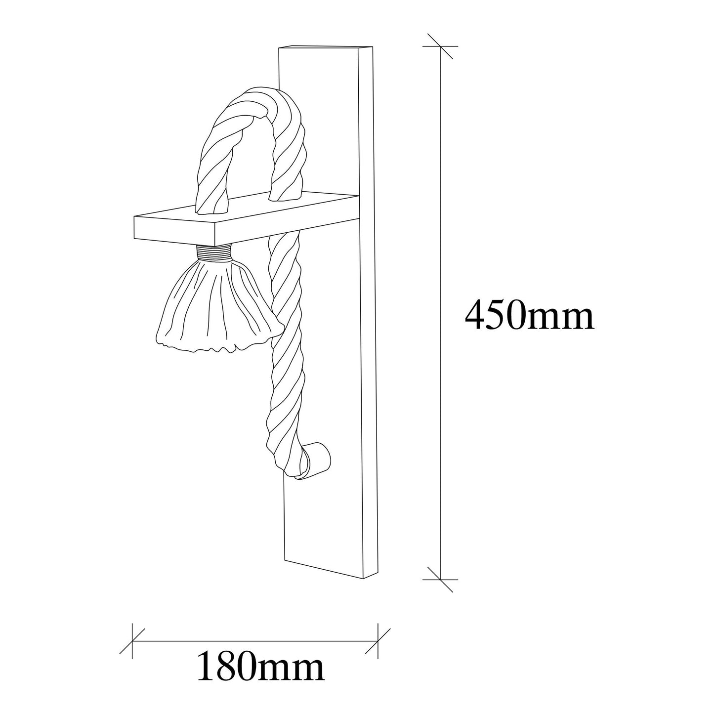 Aplique De Pared, Madera , Madera, 9x18x45, Casquillo 1 X E 27 Max 40 W_1