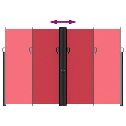 Vidaxl Toldo Lateral Retráctil Rojo 220x1000 Cm_4