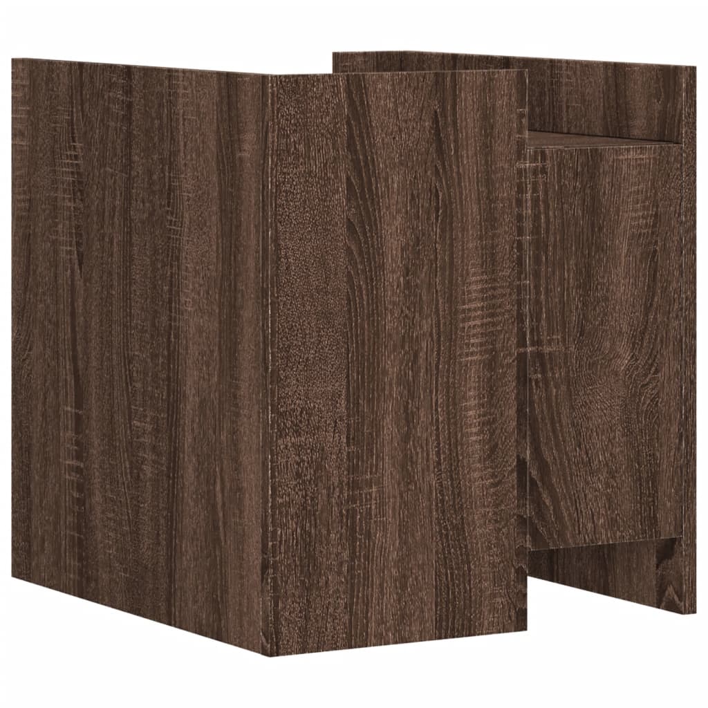 Mesita De Noche Madera De Ingeniería Roble Marrón 45x50x50 Cm_4