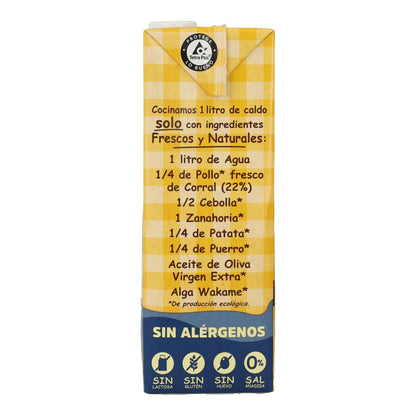 Caldo natural suave de pollo Eco Aneto 1L