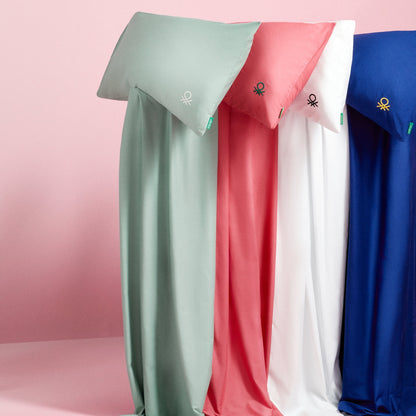 Set 4pzs Sabana King: Sabana Plana (240x290cm C/ Dobladillo Simple 5cm) + Sabana Bajera (175x200+25cm Flap) + 2 Funda De Almohada (50x80cm) 100% Algo