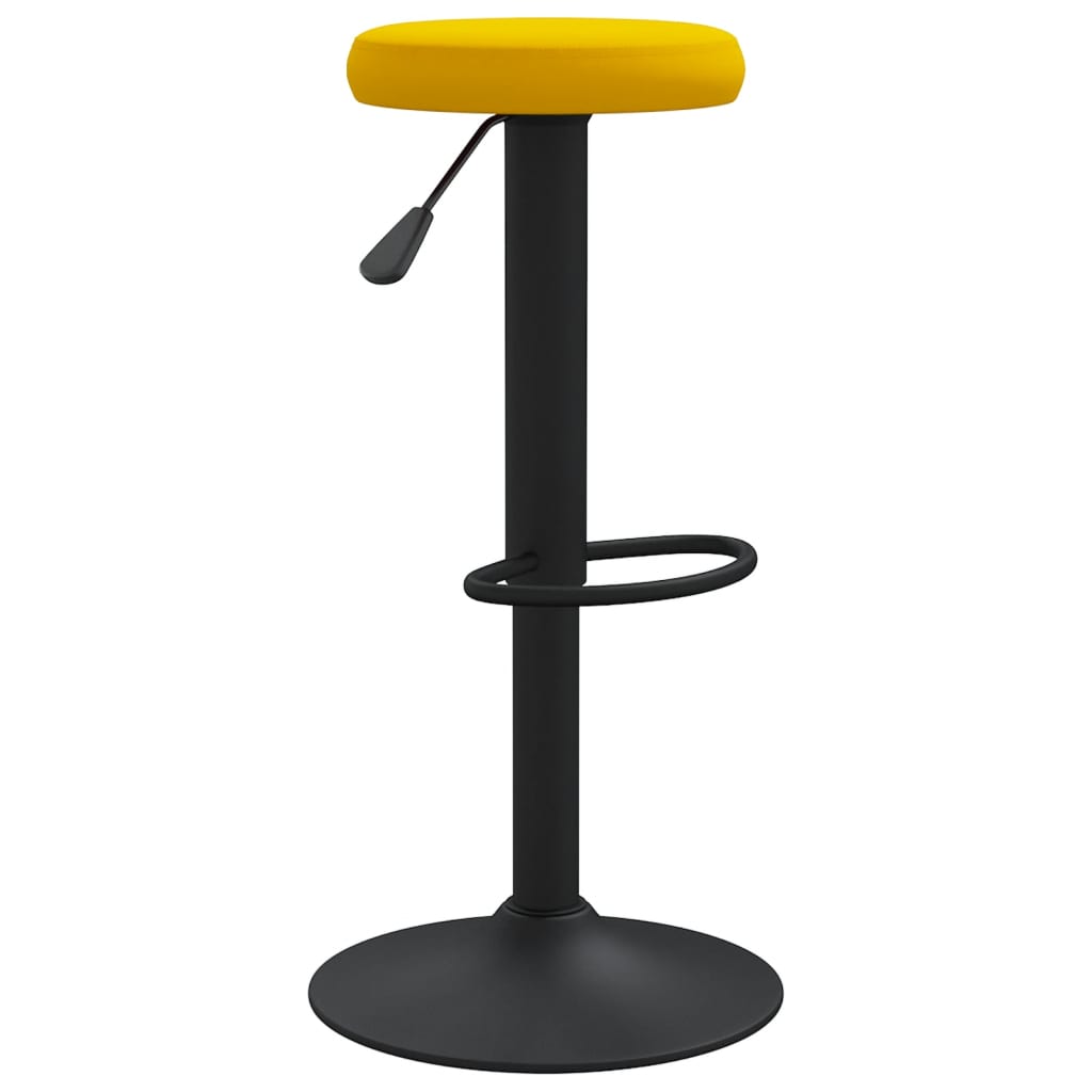 Taburetes De Cocina 2 Unidades Terciopelo Amarillo Mostaza_1