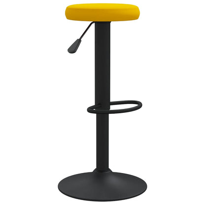Taburetes De Cocina 2 Unidades Terciopelo Amarillo Mostaza_1