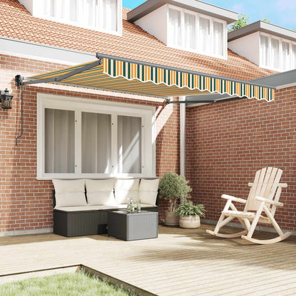 Toldo Retráctil Multicolor 350 X 250 Cm Poliéster Y Metal_2