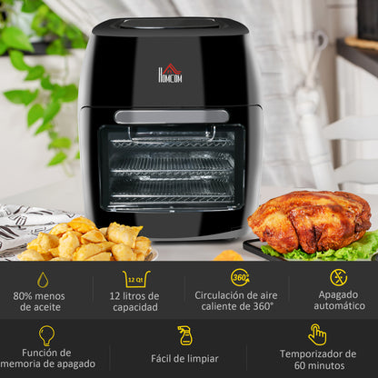 Homcom Freidora Sin Aceite 1800w 11l Horno De Aire Con 8 Programas Pantalla Led_5