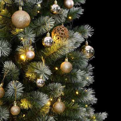 Vidaxl Árbol De Navidad Artificial Con Bisagras 300 Led Y Bolas 180 Cm_1