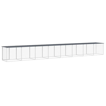 Vidaxl Gallinero Con Techo Acero Galvanizado Antracita 803x98x90 Cm_4