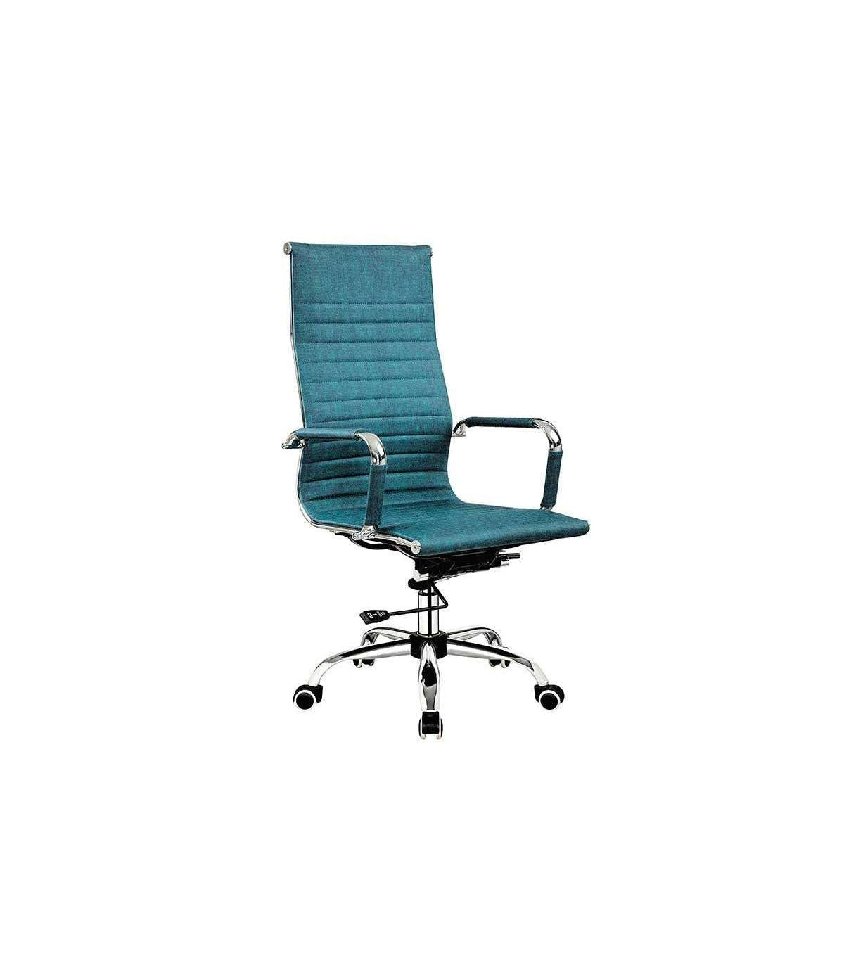Silla Despacho Giratoria Elevable Acabado Turquesa, 60 Cm(ancho) 108-115 Cm(altura) 66 Cm(fondo)_0