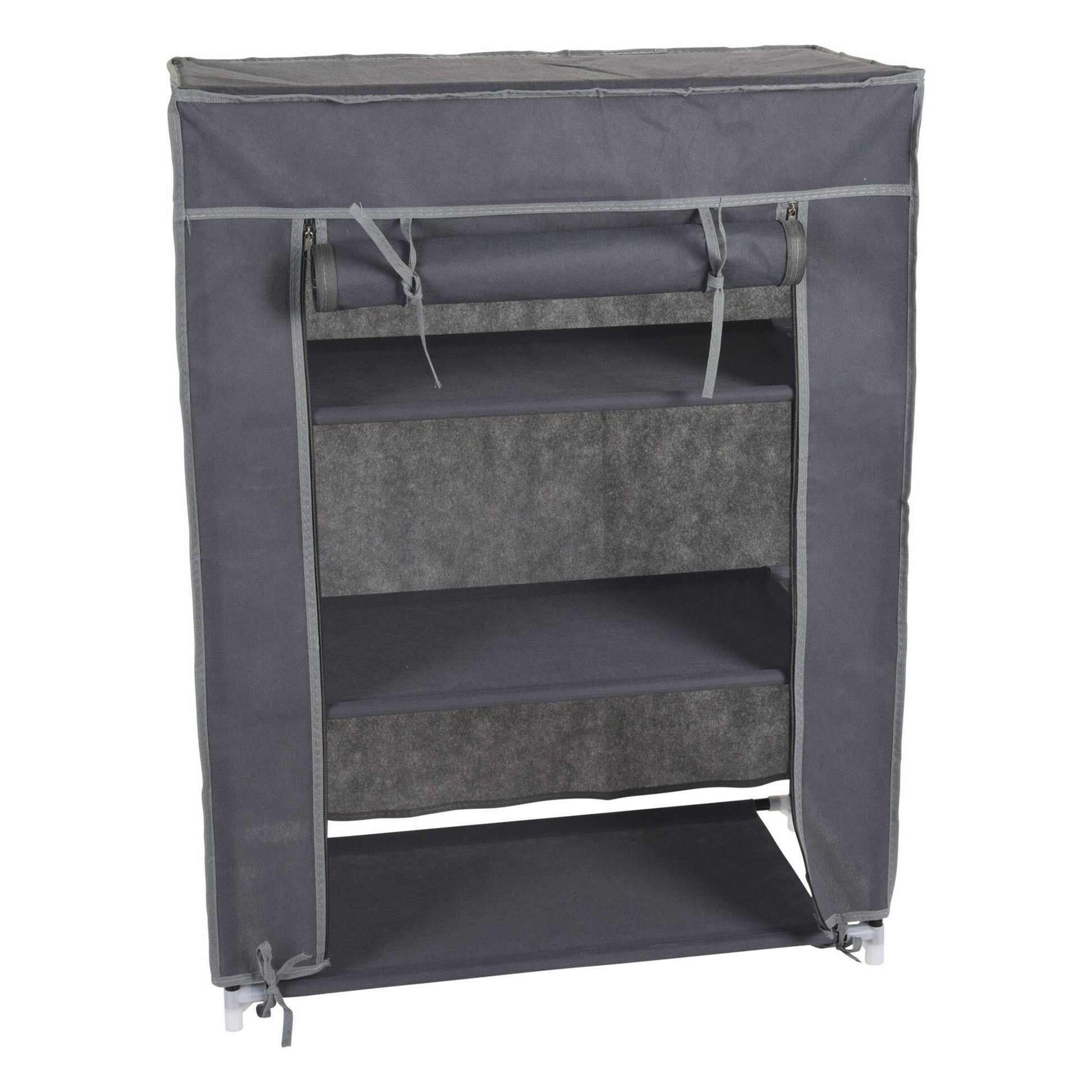 Well Home Caja De Almacenaje En Poliéster Color Gris 60x30x80cm