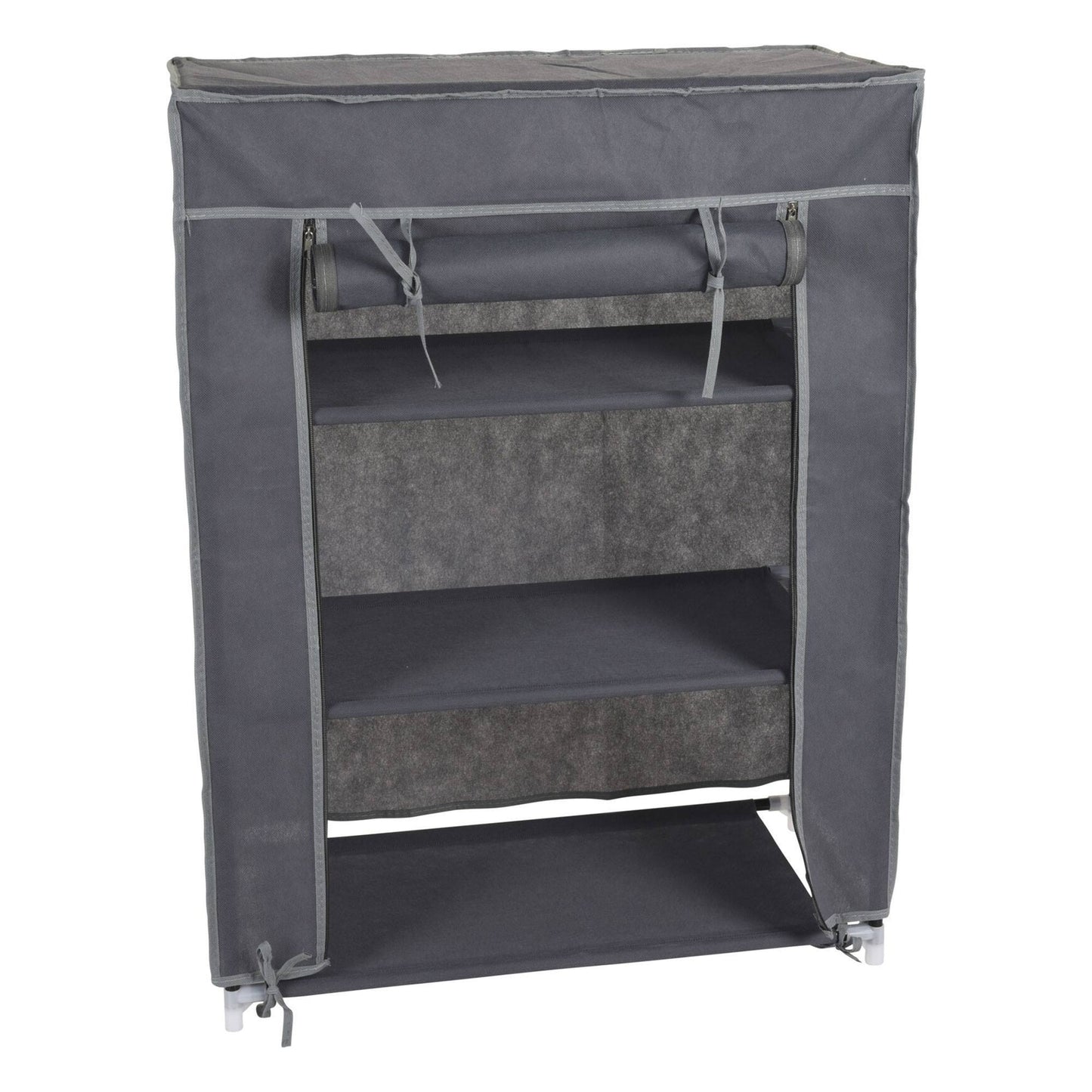 Well Home Caja De Almacenaje En Poliéster Color Gris 60x30x80cm_3