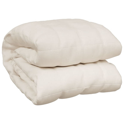 Vidaxl Manta Con Peso Tela Color Crema Claro 200x220 Cm 9 Kg_0