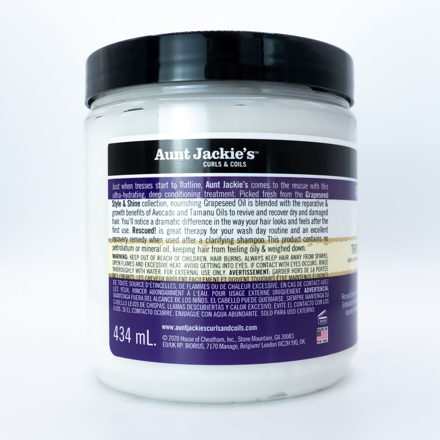 Acondicionador Rescued! Grapeseed Aunt Jackie's 426g_1