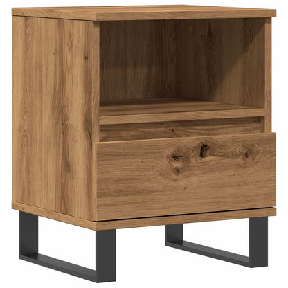 Mesita De Noche Madera De Ingeniería Roble Artisian 40x35x50 Cm_0