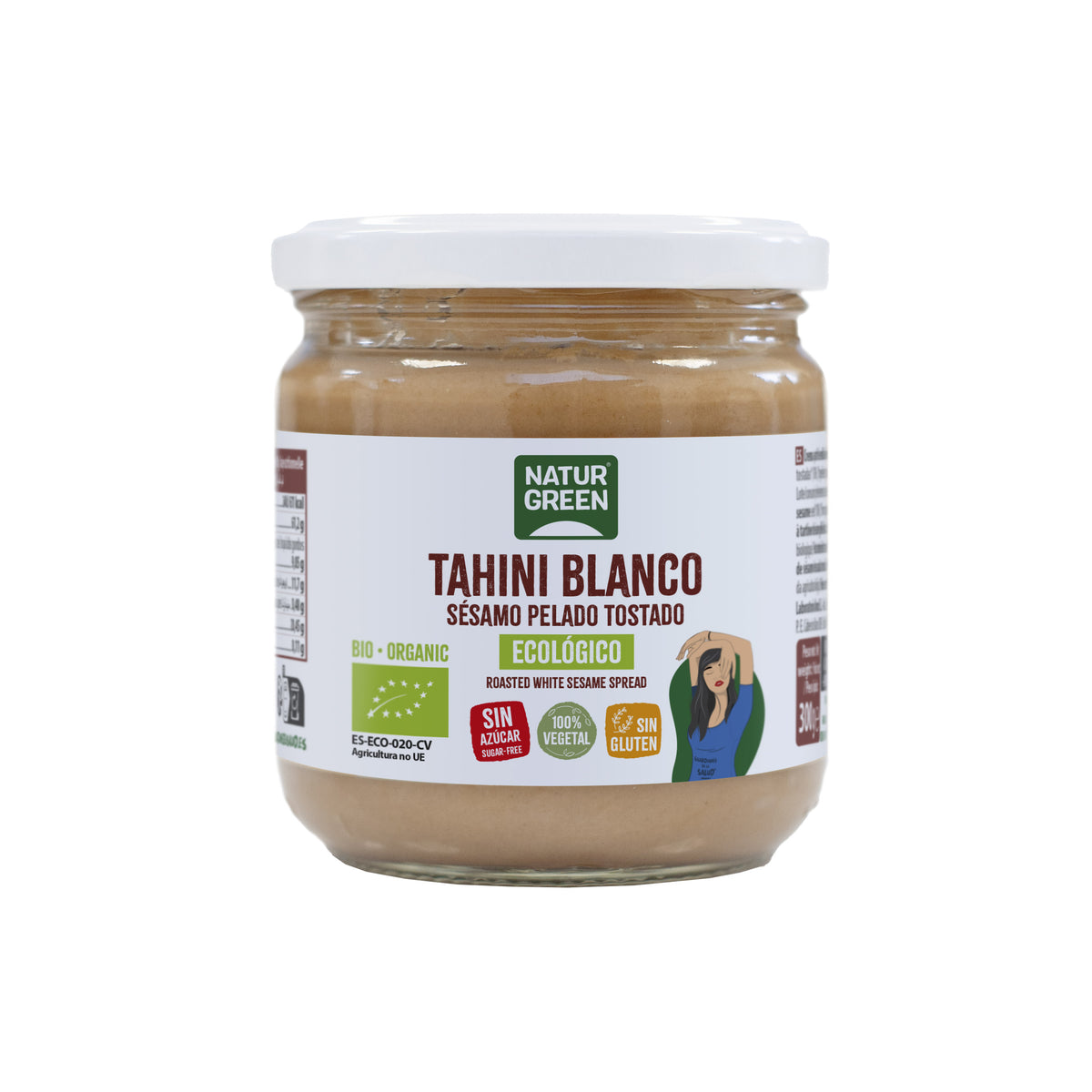 Crema de Tahin Blanco sin gluten Naturgreen 300 g