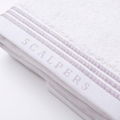 Toalla De Baño 90x150cm 100% Algodón 550gsm Blanco Con Rayas Scalpers Home_5