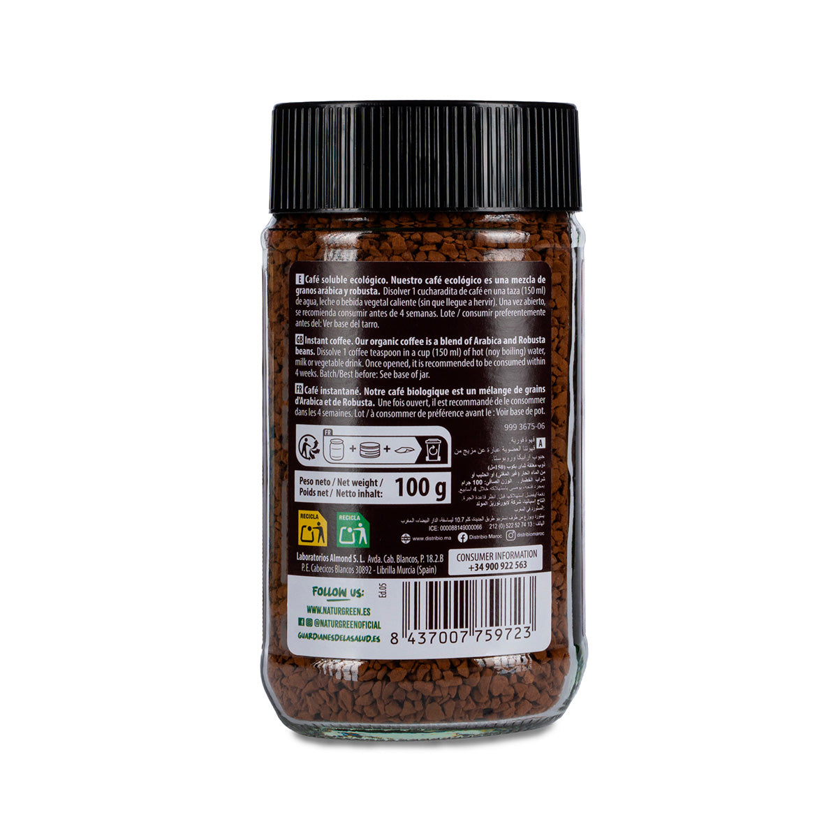 Biocofee Café Soluble Ecológico Naturgreen 100 g
