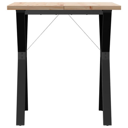 Mesa De Comedor Marco Y Madera Maciza Pino Y Acero 70x70x75,5cm_2