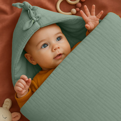 Nido De Bebé  En Algodón Bio Verde