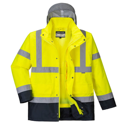 Parka 4 En 1 De Alta Visibilidad Contrast Traffic / Xxl / Amarillo-marino_1