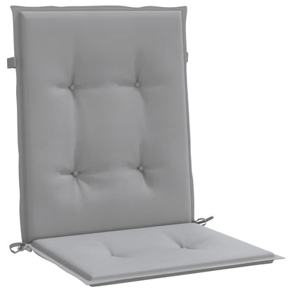 Vidaxl Cojín Silla Jardín Respaldo Bajo 2 Uds Tela Oxford Gris_3