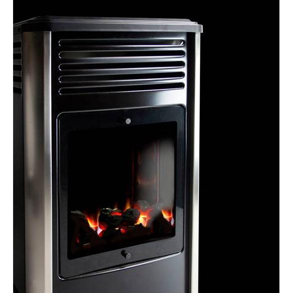 Estufa portátil a gas Manhattan metalizada 3,4 kW Fireside