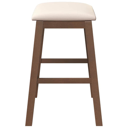 Sillas De Bar Con Cojines 2 Uds Madera Maciza Marrón Caucho_4