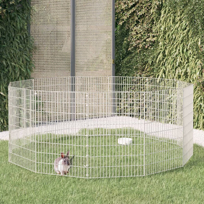 Vidaxl Recinto Animales Corral 12 Paneles Hierro Galvanizado 54x80 Cm_1