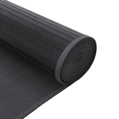 Vidaxl Alfombra Cuadrada Bambú Gris 100x100 Cm_4