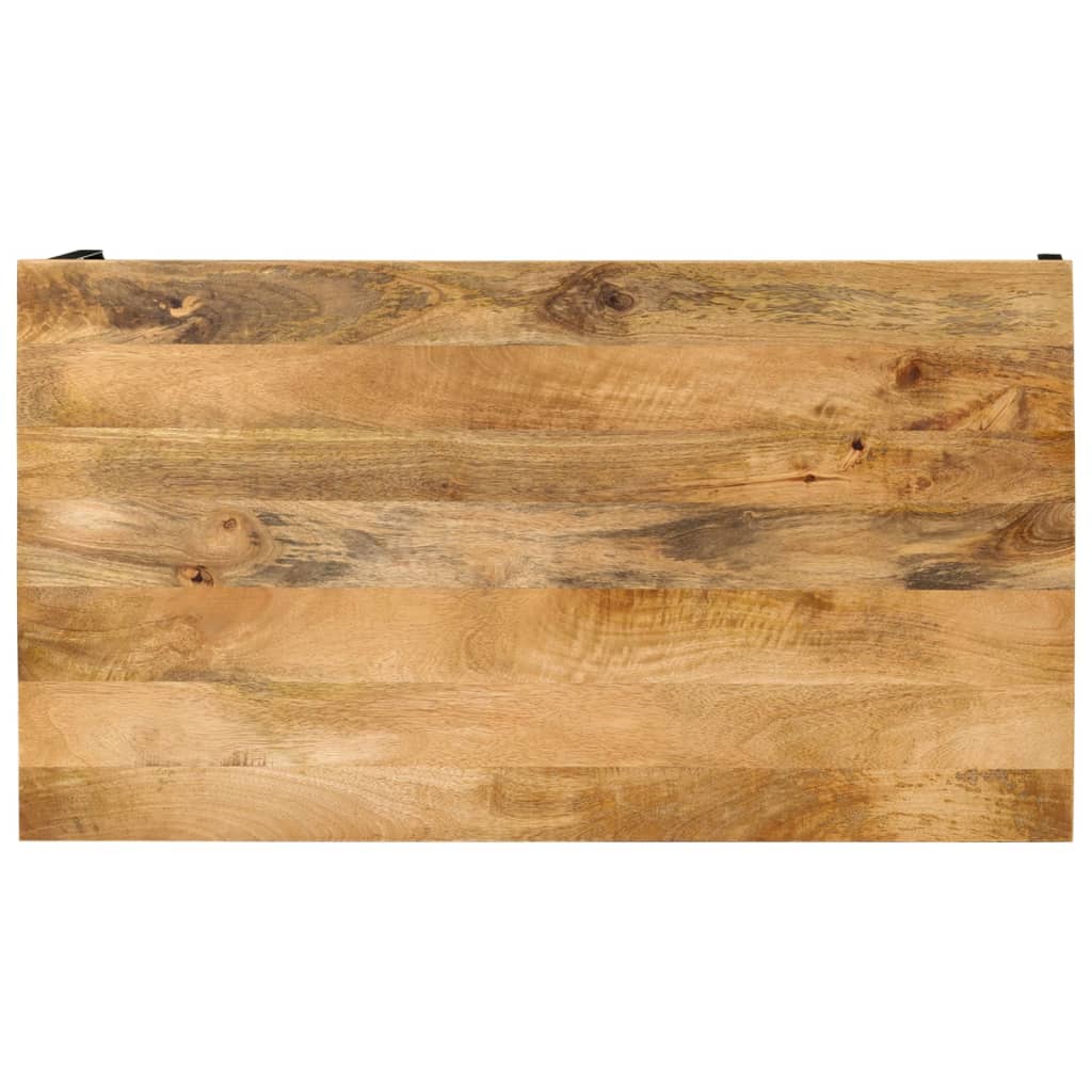 Mesa De Centro De Madera Maciza Mango 100x55x35 Cm_2