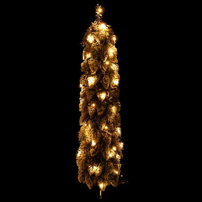 Vidaxl Árbol De Navidad Artificial Iluminado Con 45 Led Y Nieve 90 Cm_1