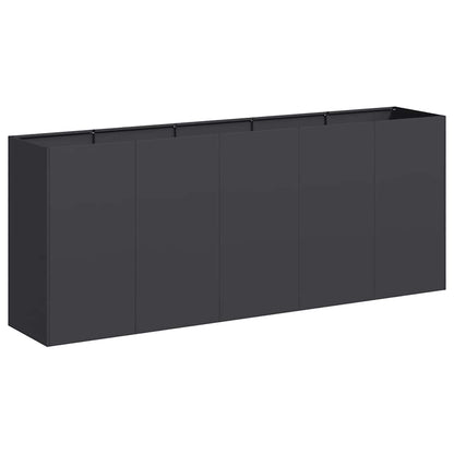 Jardinera De Acero Laminado En Frío Negro 200x40x80 Cm_0