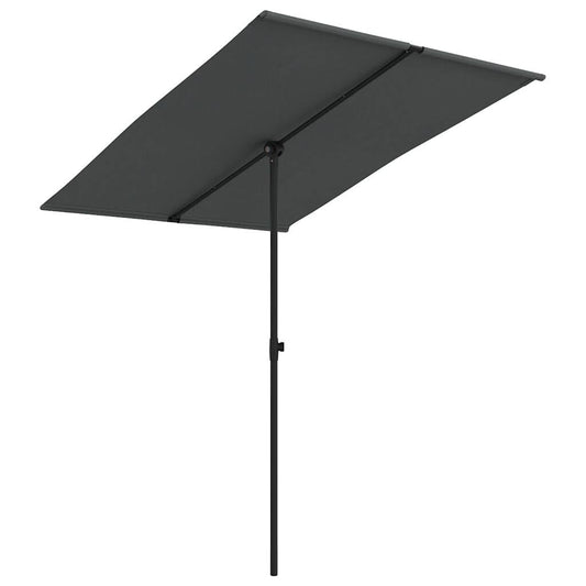 Vidaxl Sombrilla De Jardín Palo De Aluminio Gris Antracita 2x1,5 M_0