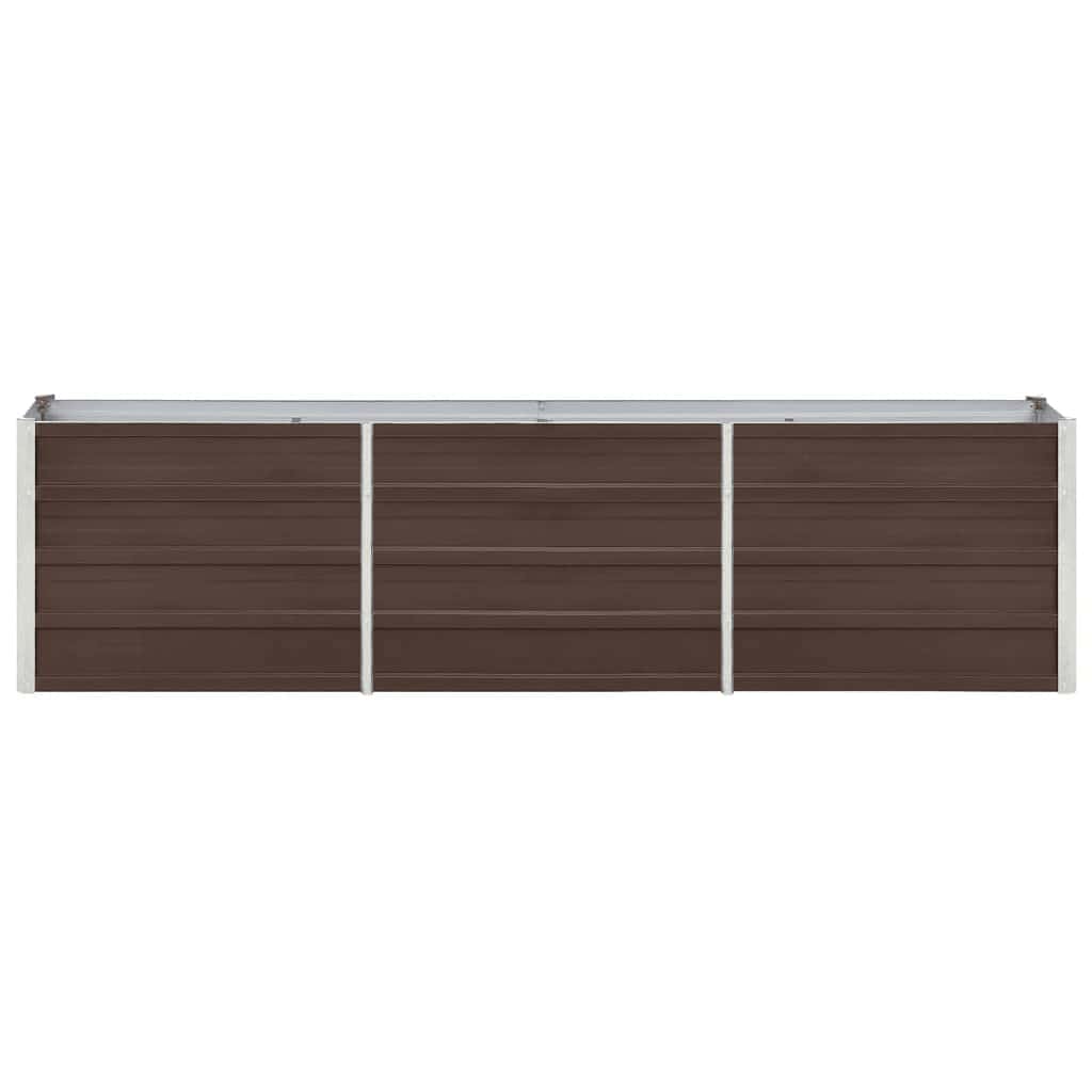 Arriate De Jardín De Acero Galvanizado Marrón 240x40x45 Cm_3