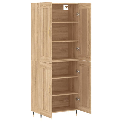 Aparador Alto Madera Contrachapada Color Roble 69,5x34x180 Cm_3