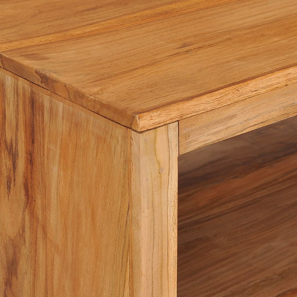 Mesa De Centro De Madera Maciza De Teca 110x60x40 Cm_2