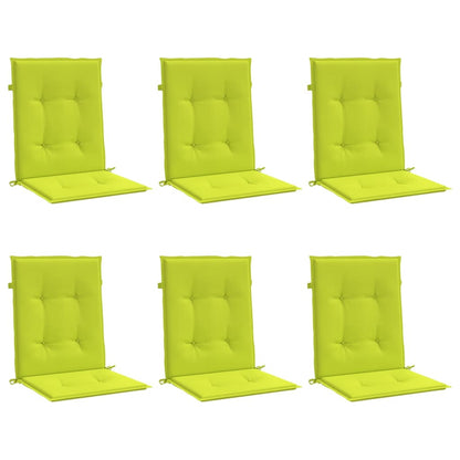 Vidaxl Cojín Silla Jardín Respaldo Bajo 6 Uds Tela Oxford Verde Claro_0