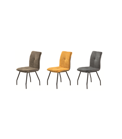 Silla Theo Estructura Metálica Tapizado En Tejido Color Marrón, 90 Cm(alto) 46 Cm(ancho) 54 Cm(largo)_5