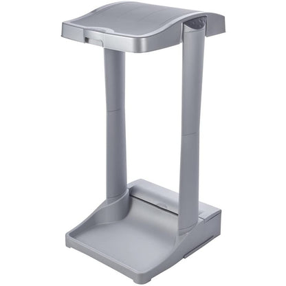 Papelera Vertical Soporte Para Bolsas De Basura Con Compartimento De Almacenaje, 60-120 L, Ole, Plateado