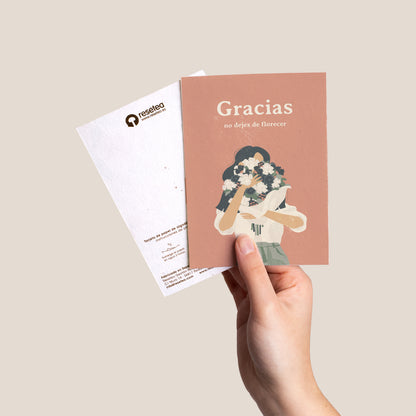 Postal Plantable "Gracias" Semillas de Manzanilla | Regalo Original para Agradecer con Sobre - Resetea_3