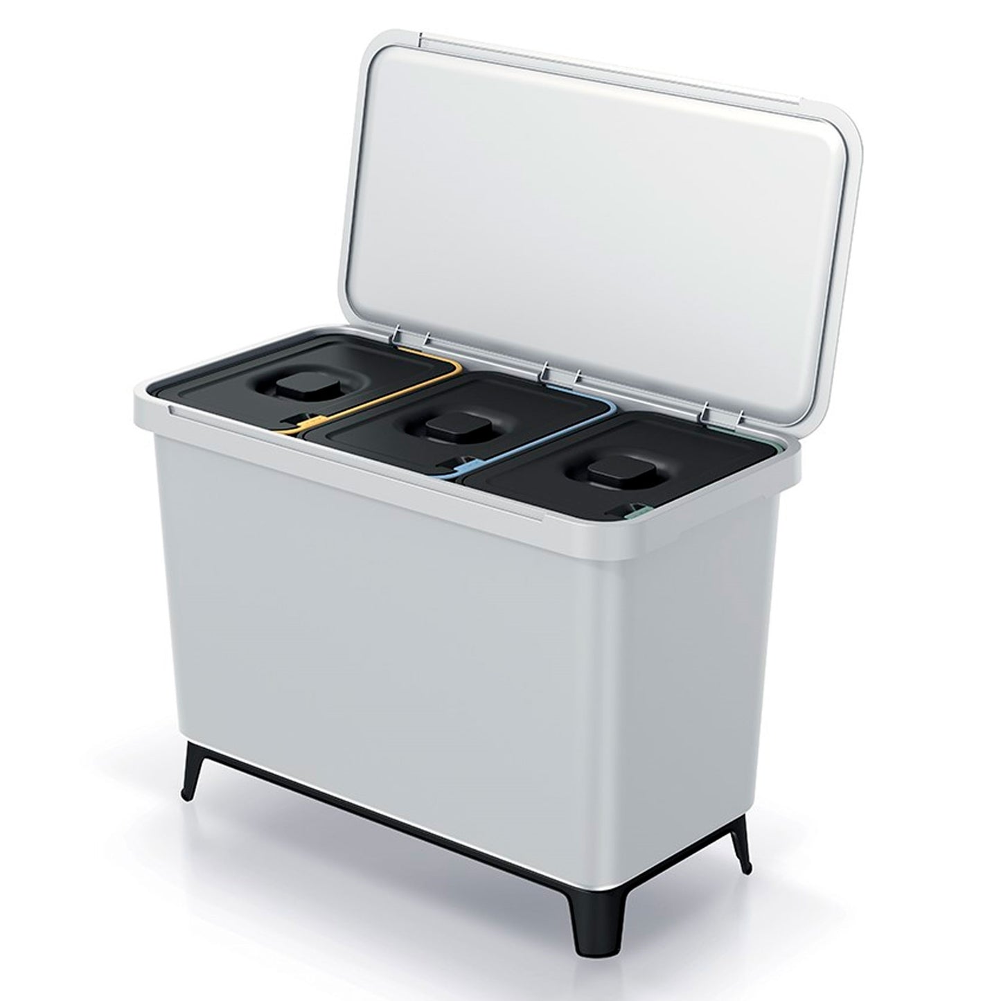 Sistema Clasificador De Reciclaje 3x10l Color Blanco Keden_0