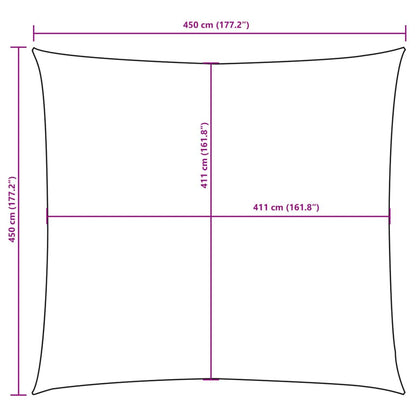 Vidaxl Toldo De Vela Cuadrado Tela Oxford Color Crema 4,5x4,5 M_2