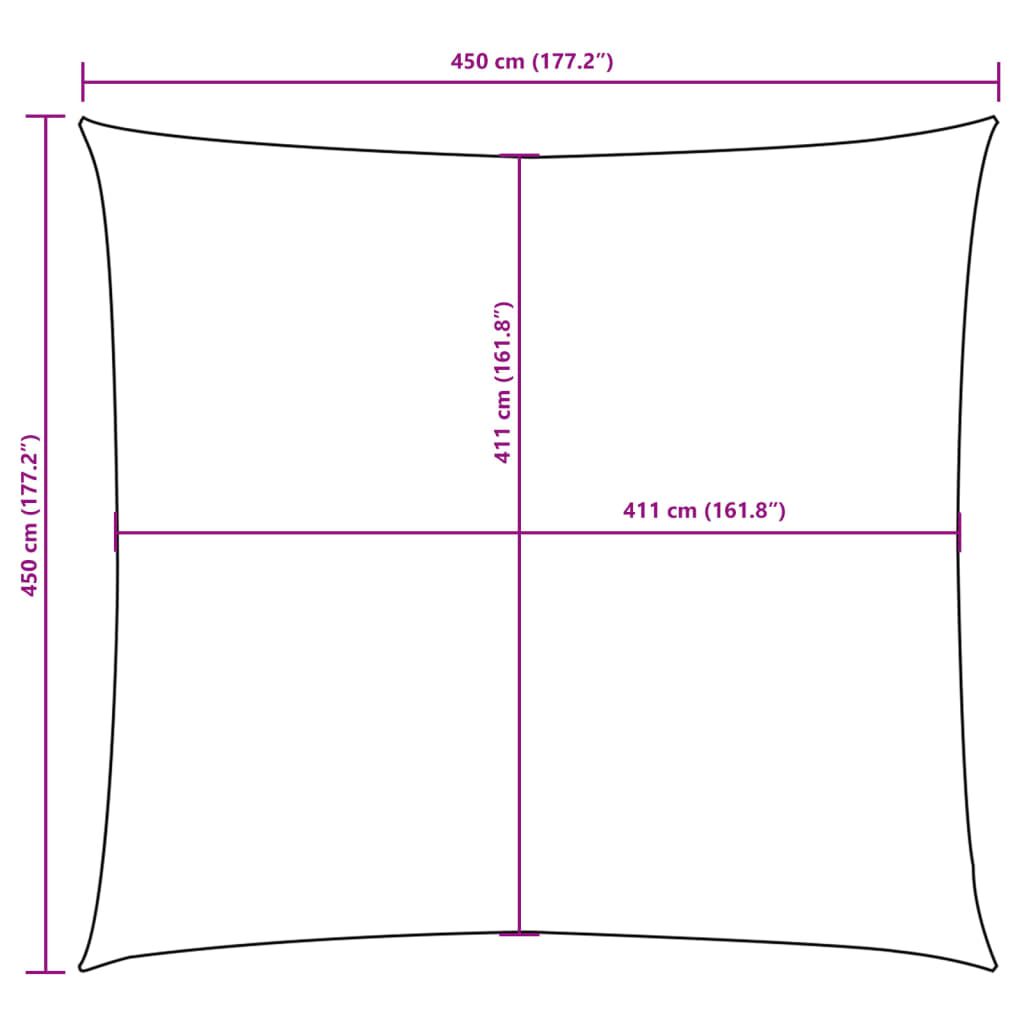 Vidaxl Toldo De Vela Cuadrado Tela Oxford Gris Antracita 4,5x4,5 M_2