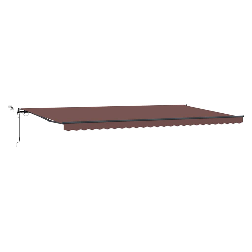 Toldo Retráctil Automático Con Luces Led Marrón 600x300 Cm_0