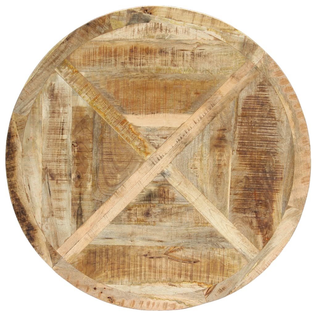 Mesa De Comedor Redonda De Madera Maciza De Mango 120x76 Cm_2