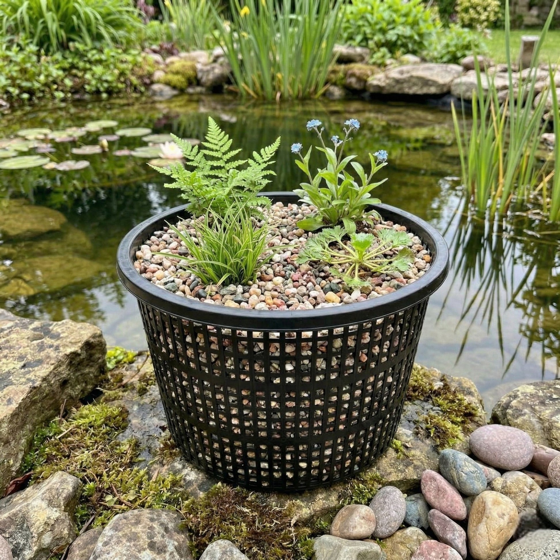 Cesta Estanque - 5 Unidades - Redonda - Ø22 Cm - Cestas Robustas_2