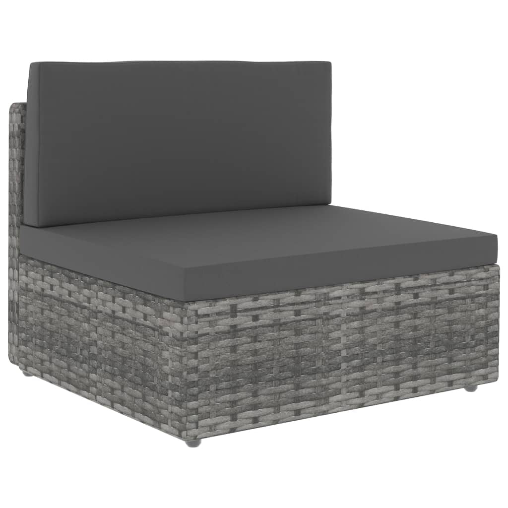 Vidaxl Juego De Muebles De Jardín 2 Piezas Ratán Sintético Gris_4