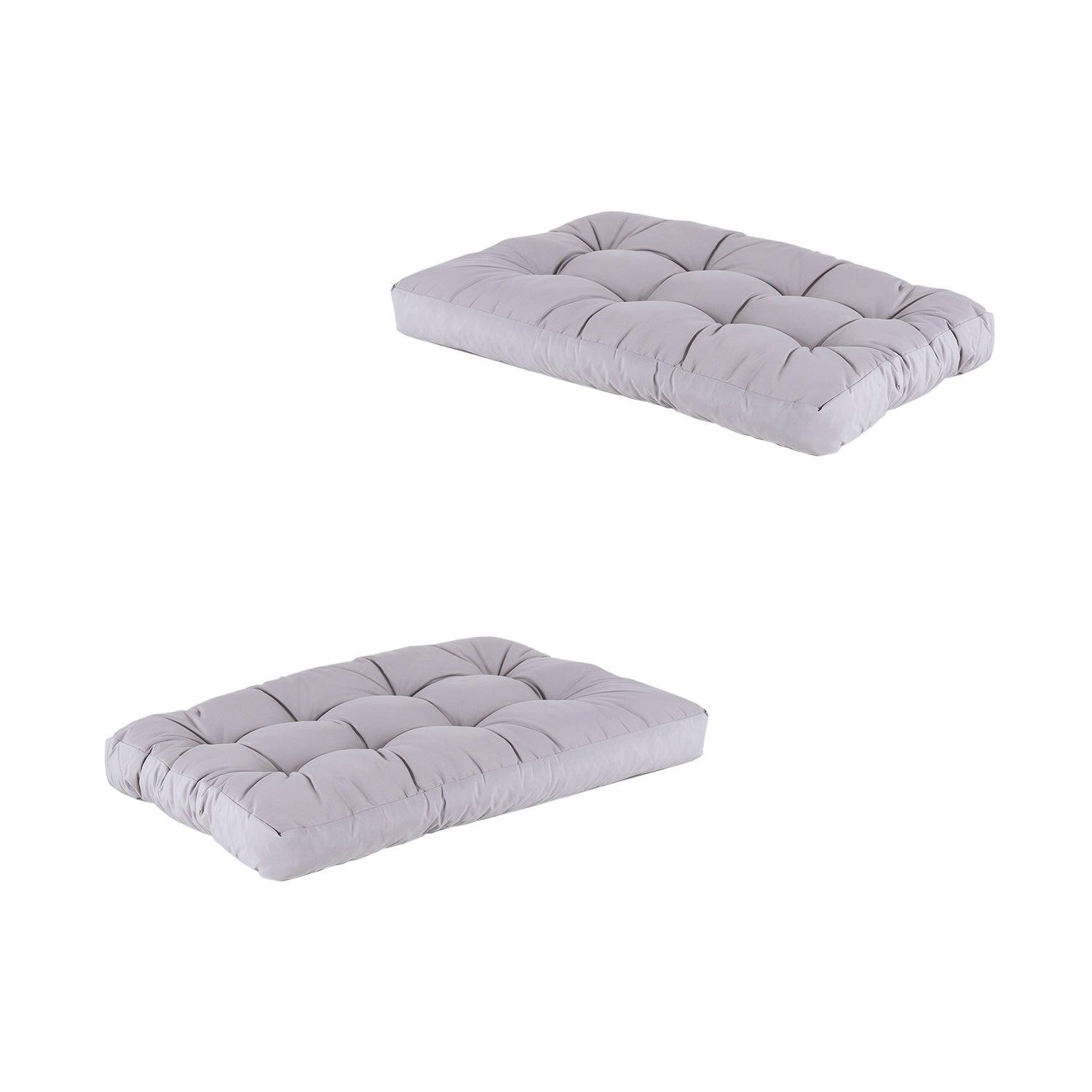 Pack 2 Cojines Asiento Para Palet, Tamaño: 80x120x16 Cm, Color Piedra, Repelente Al Agua_0