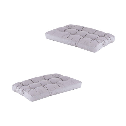 Pack 2 Cojines Asiento Para Palet, Tamaño: 80x120x16 Cm, Color Piedra, Repelente Al Agua_0
